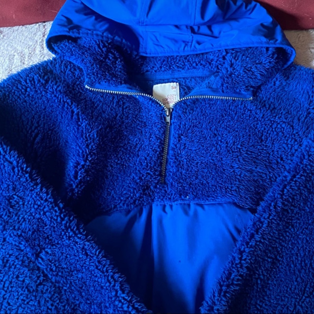 Blue fuzzy hoodie